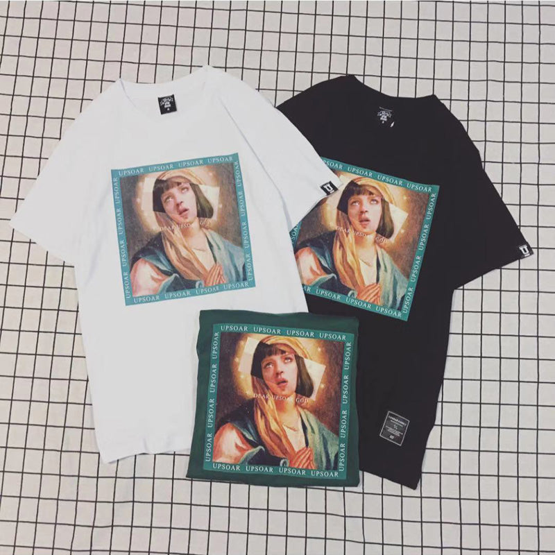 West Coast Notre Dame T-shirt Women Loose and Versatile Street