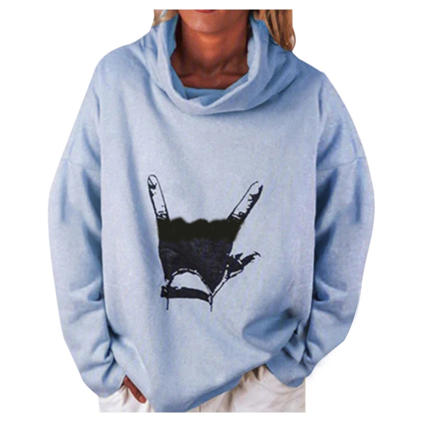 Printed loose-fit men's sweater