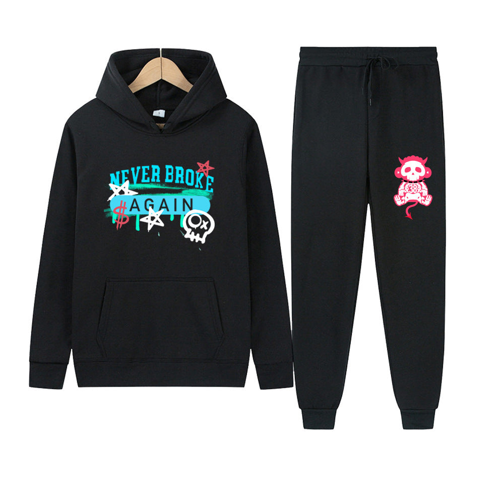 Hooded Sweater Pullover Kid Letter Printing Suit