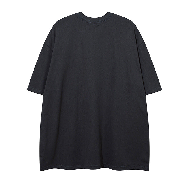 Skull Bone Short Sleeve Boys Street Love Half Sleeve T-shirt Top