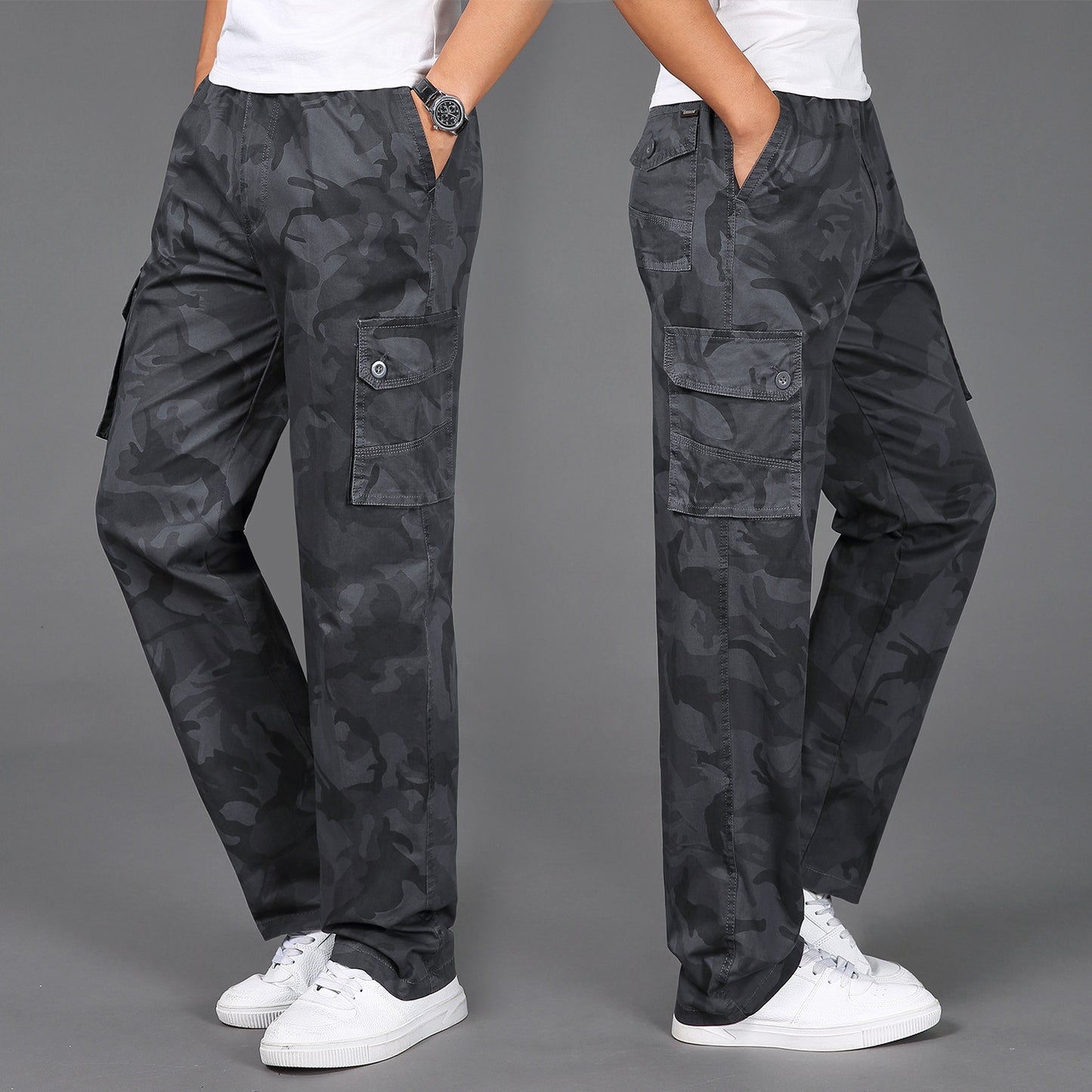 Camouflage Trousers Outdoor Multi-pocket Casual Loose Men's Trousers