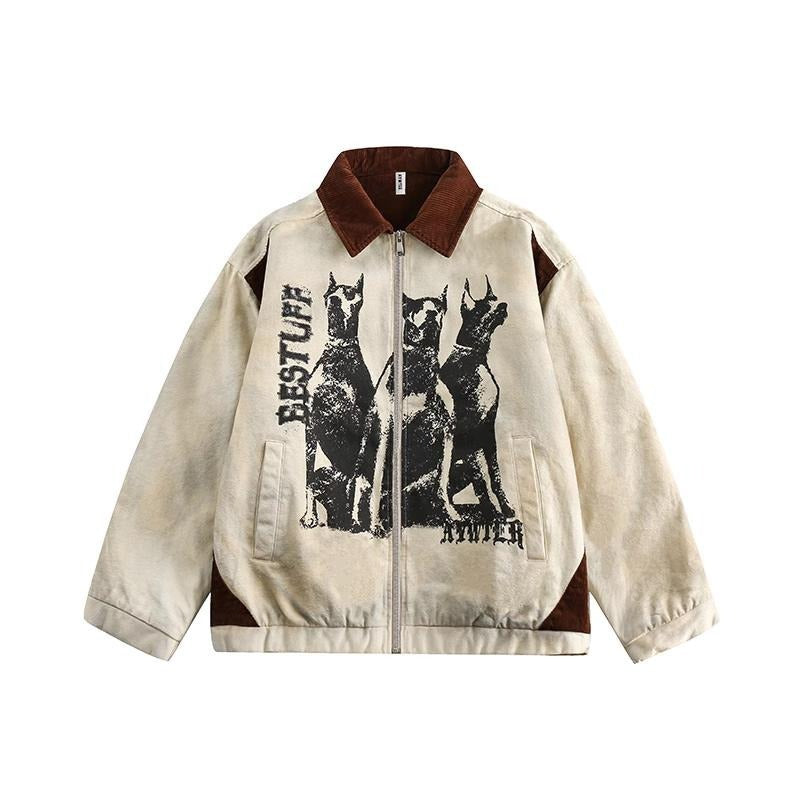American Retro Distressed Waste Soil Style Overalls