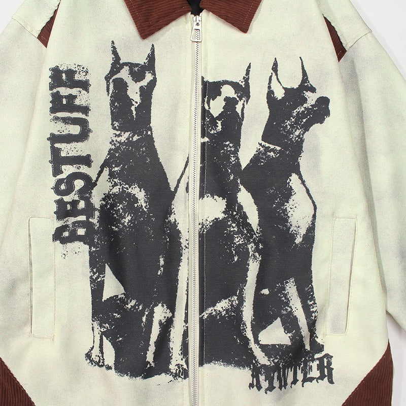 American Retro Distressed Waste Soil Style Overalls