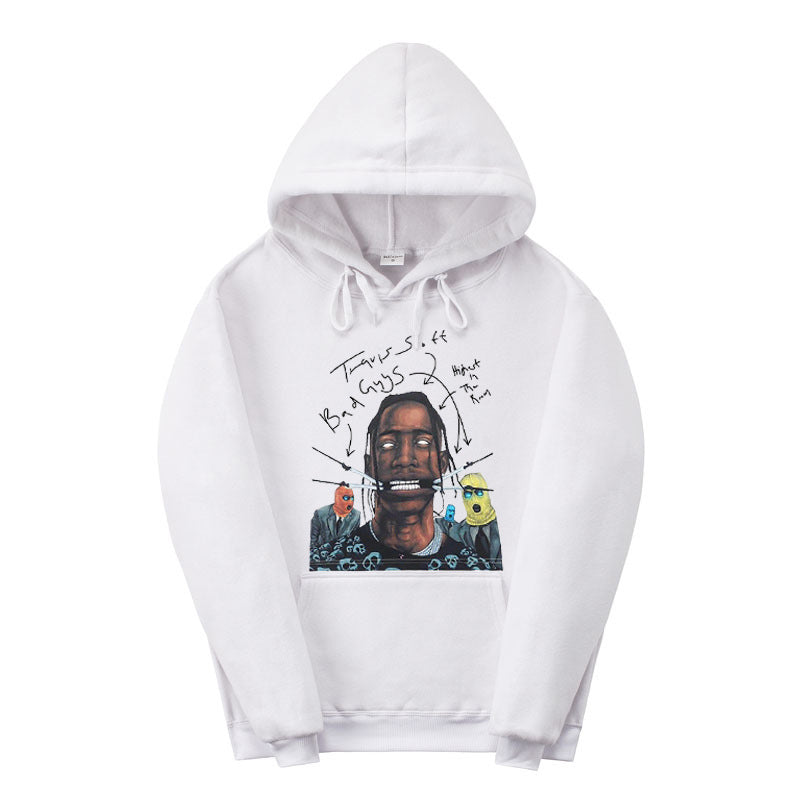 Travis scott bad guy tee print and fleece hoodie