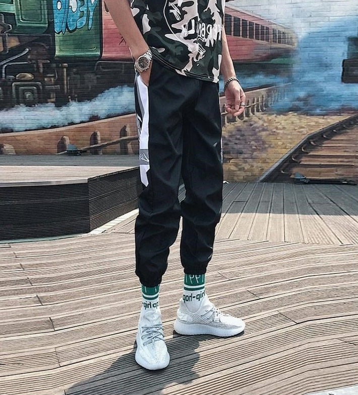 Sports pants, loose feet, nine pants