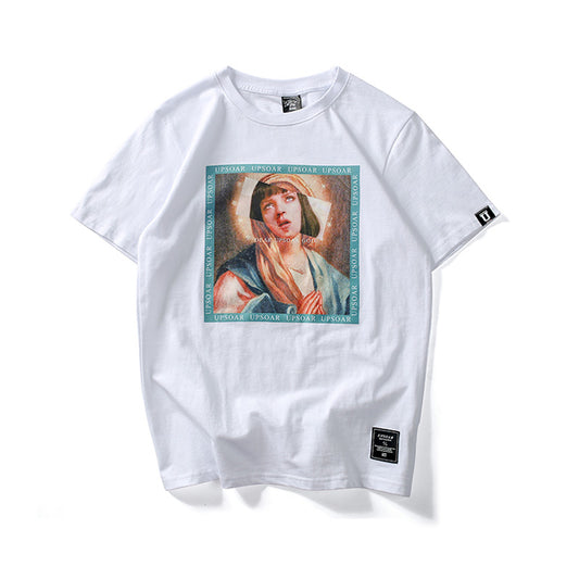 West Coast Notre Dame T-shirt Women Loose and Versatile Street