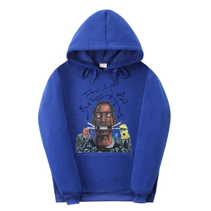 Travis scott bad guy tee print and fleece hoodie