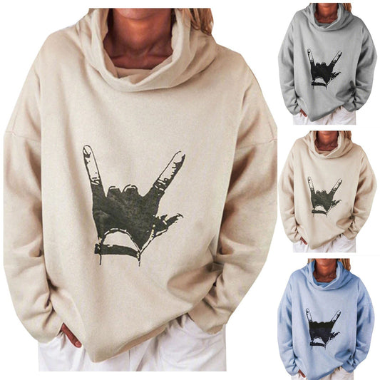 Printed loose-fit men's sweater