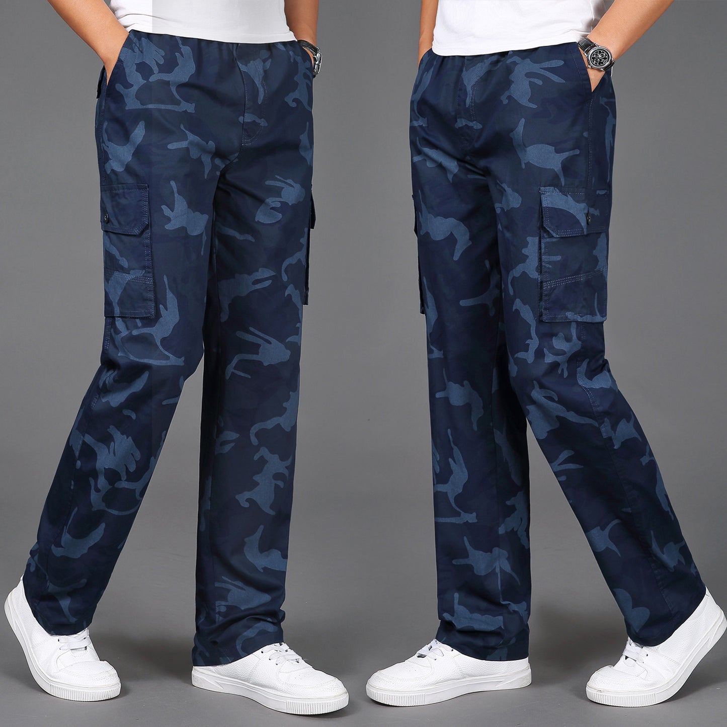 Camouflage Trousers Outdoor Multi-pocket Casual Loose Men's Trousers