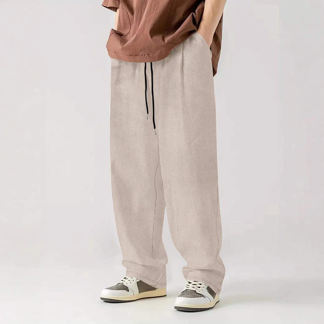 Corduroy Casual Sports Loose-Fit High-Waisted Pants