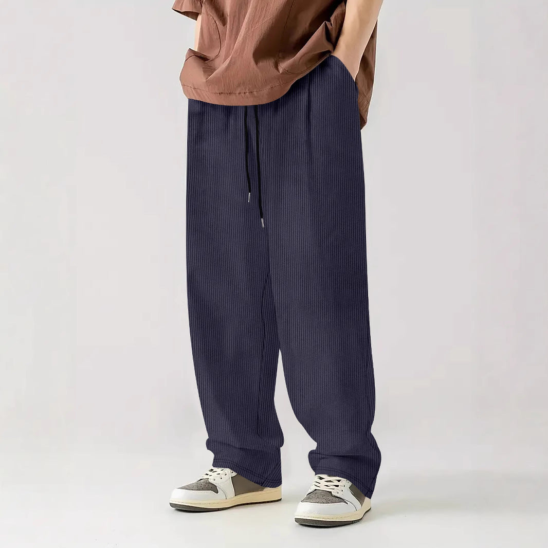 Corduroy Casual Sports Loose-Fit High-Waisted Pants