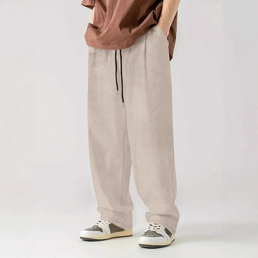 Corduroy Casual Sports Loose-Fit High-Waisted Pants